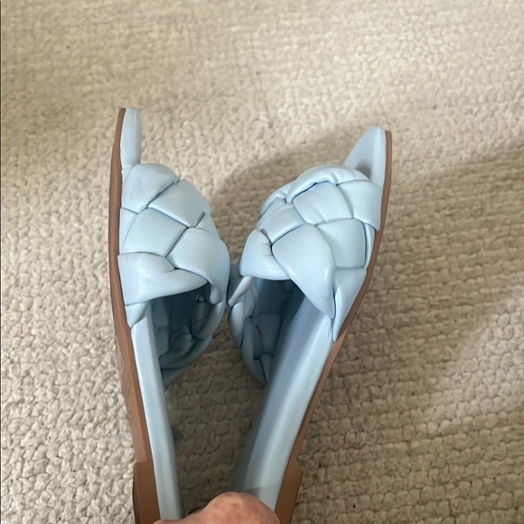 Braided Blue Sandals with Woven Design - Picture 6 of 7